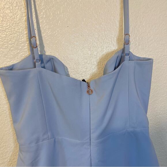 NEW Nookie Revolve Muse Mini Dress In Powder Blue Size Large NWT Sweetheart - Picture 11 of 11